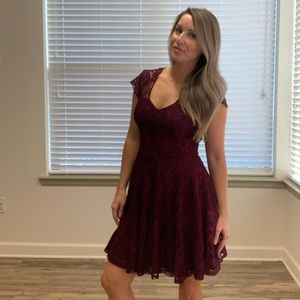 Lace Dress from Francescas (burgundy, purple)